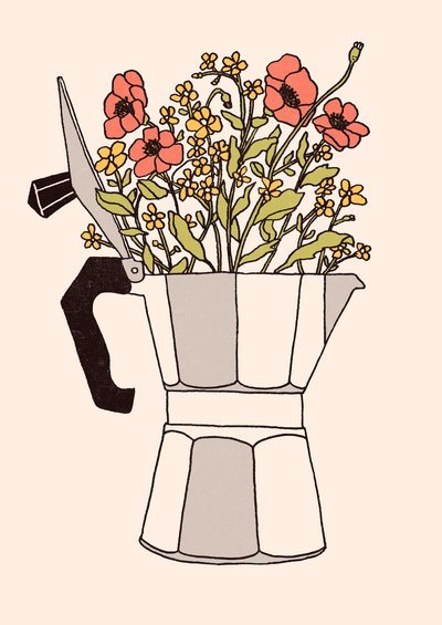 Moka Flowers, 2019 (wersja cyfrowa) autorstwa Florent Bodart