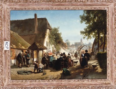 Obiad w Karczmie, 1886 r. autorstwa Florent Nicolas Crabeels