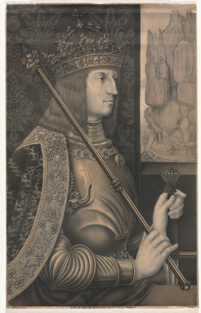 Portret cesarza Maksymiliana I z koroną i berłem, 1825. autorstwa Florentin Lauter