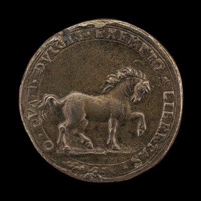 Koń drapiący ziemię, ok.1545 (srebro odlewane) (rewers 6240388) autorstwa Florentine School