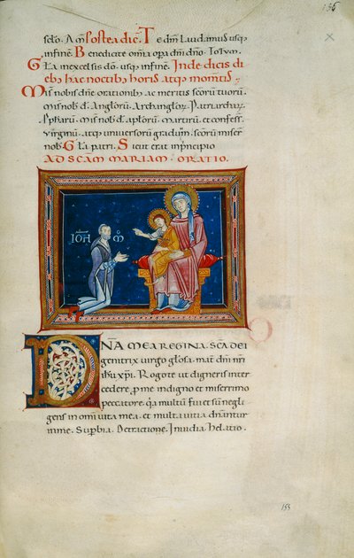 Madonna na tronie z Dzieciątkiem i dawcą (Cod. Pluteo XVII.3, c. 155) autorstwa Florentine School