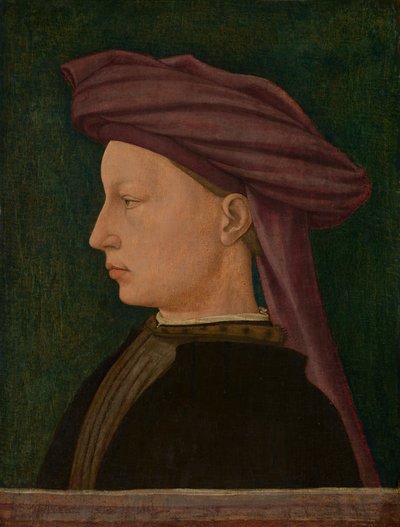 Profilowy portret młodego mężczyzny autorstwa Florentine school