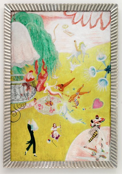 Miłosny lot różowego cukierkowego serca autorstwa Florine Stettheimer