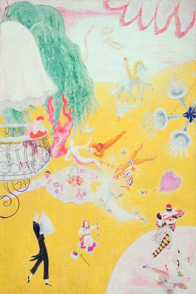 Lot miłosny różowego cukierkowego serca, 1930 autorstwa Florine Stettheimer