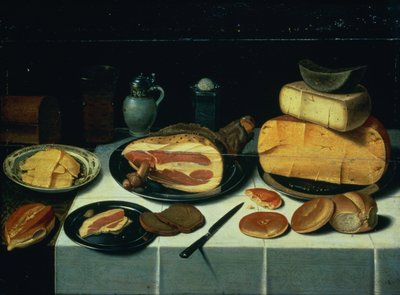 Martwa natura z szynką autorstwa Floris Gerritsz van Schooten