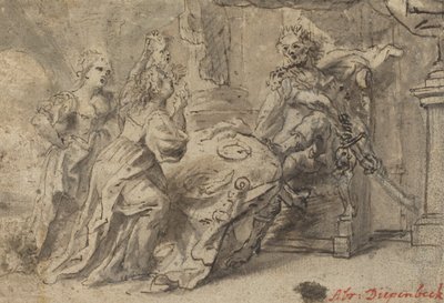 Philomela, Procne i tracki król Tereus autorstwa Follower of Abraham van Diepenbeeck