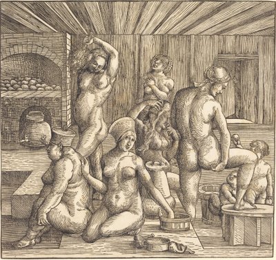 Niemiecki: Kąpielisko dla kobiet Frauenbad autorstwa Follower of Albrecht Durer