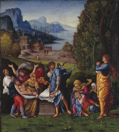 Niderlandzki: Pogrzeb Chrystusa Pogrzeb Chrystusa autorstwa Follower of Andrea Mantegna