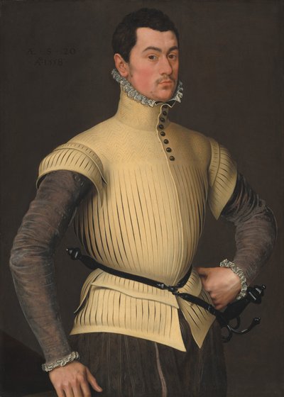 Portret młodego mężczyzny autorstwa Follower of Antonis Mor