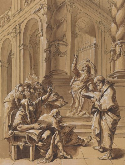 Chrystus wśród lekarzy autorstwa Follower of Francesco Fontebasso
