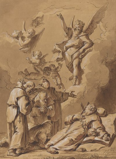 Śmierć Świętego Brata autorstwa Follower of Francesco Fontebasso