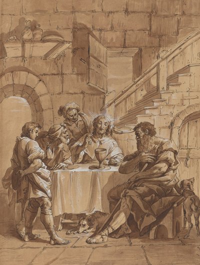 Kolacja w Emaus autorstwa Follower of Francesco Fontebasso