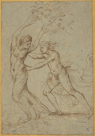 Apollo i Daphne autorstwa Follower of Giulio Romano