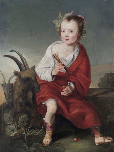 Młoda dziewczyna () z fletem i kozami autorstwa Follower of Jacob Gerritsz. Cuyp