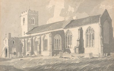 Południowa strona kościoła Catfield, Norfolk autorstwa Follower of John Sell Cotman