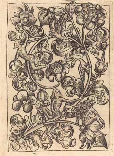 Ornament z dzikim ludem autorstwa Follower of Master E.S.