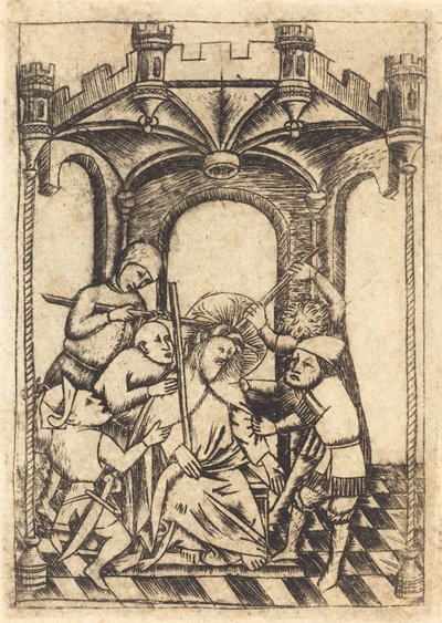 Ukoronowanie cierniem autorstwa Follower of Master of the Playing Cards
