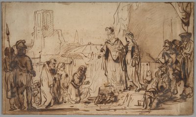 Scypion zwraca hiszpańską pannę młodą rodzinie autorstwa Follower of Rembrandt van Rijn