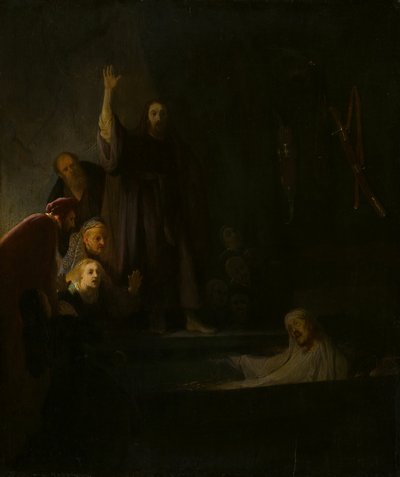 Wskrzeszenie Łazarza autorstwa Follower of Rembrandt van Rijn