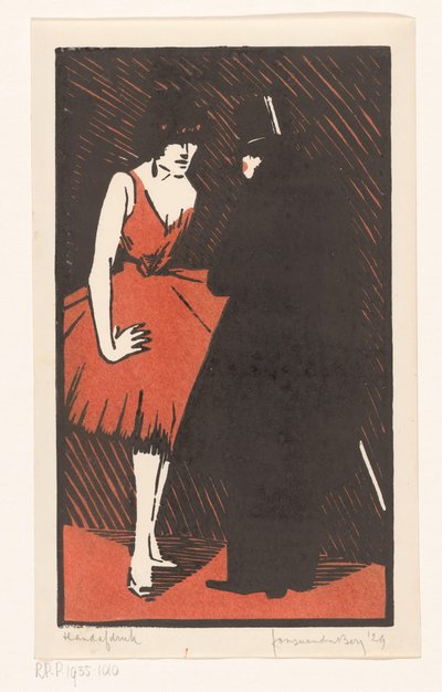 Tancerz z dżentelmenem autorstwa Fons van den Berg (signed by artist)