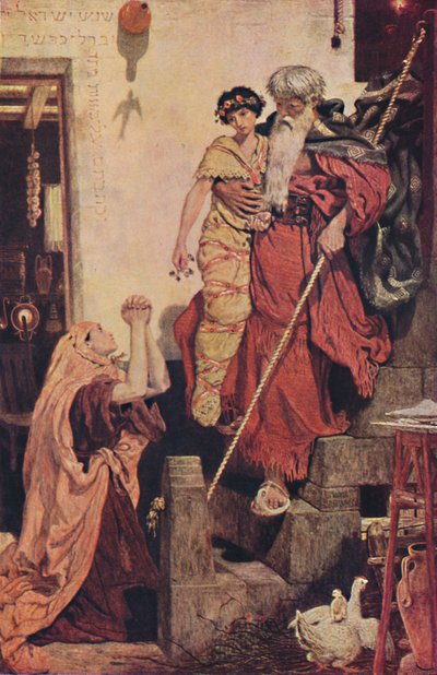Eliasz przywraca syna wdowy, 1868, 1947 autorstwa Ford Madox Brown