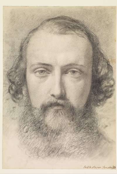Portret: Studium głowy Daniela Caseya (cała twarz) autorstwa Ford Madox Brown