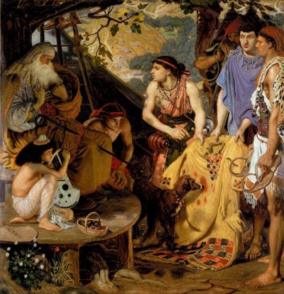 Płaszcz w wielu kolorach autorstwa Ford Madox Brown