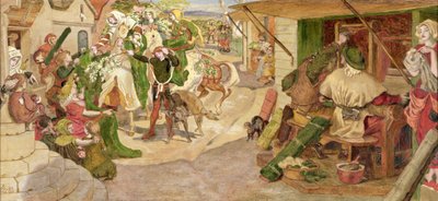 Założenie tkaczy flamandzkich w Manchesterze w 1363 r autorstwa Ford Madox Brown