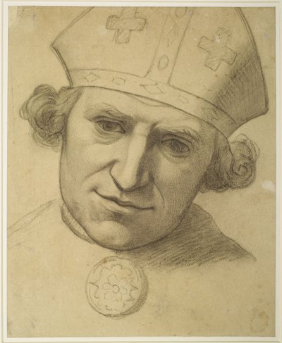 Duch sprawiedliwości - Studium dla głowy biskupa autorstwa Ford Madox Brown