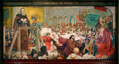 Proces Wiklifa autorstwa Ford Madox Brown
