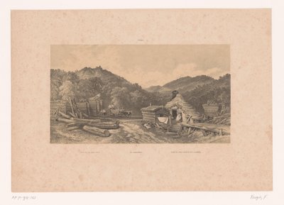 Drwale w Schwarzwaldzie Część Czarnego Lasu / Im Schwarzwald / Paisage del Monte Negro (Sur de Alemania) (tytuł na obiekcie) Postacie w krajobrazie (tytuł serii) autorstwa Fortuné Ferogio