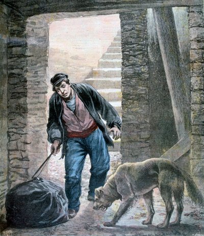 Zbrodnia na Rue Botzaris, Paryż, 1892 autorstwa Fortuné Méaulle