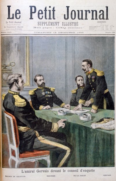 Admirał Gervais przed komisją śledczą, 1895 autorstwa Fortuné Méaulle