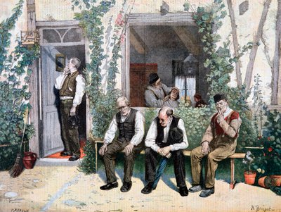 U fryzjerów, 1895 autorstwa Fortuné Méaulle