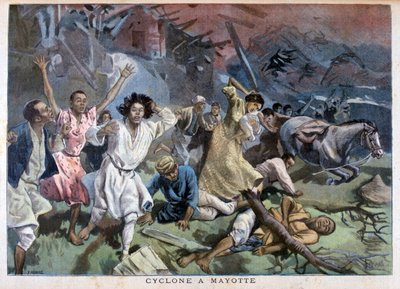 Cyklon na Majotcie, 1898. autorstwa Fortuné Méaulle