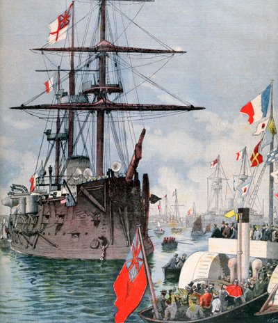 Francuska flotylla w porcie Portsmouth, 1891 autorstwa Fortuné Méaulle