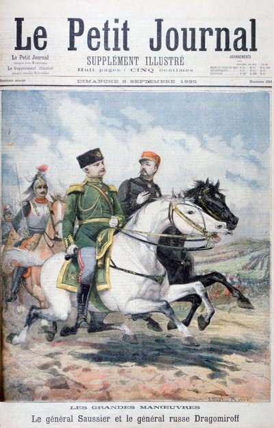 Francuski generał Saussier i rosyjski generał Dragomirow, 1895 autorstwa Fortuné Méaulle