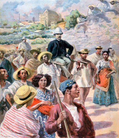 M le Myre de Vilers na Madagaskarze, 1894 r. autorstwa Fortuné Méaulle