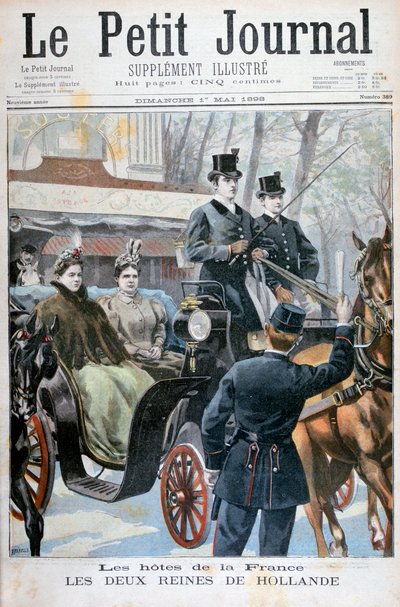 Dwie królowe Holandii z wizytą w Paryżu, Francja, 1898 autorstwa Fortuné Méaulle