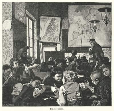 Koniec zajęć (grawerowanie) autorstwa Fortune Louis Meaulle