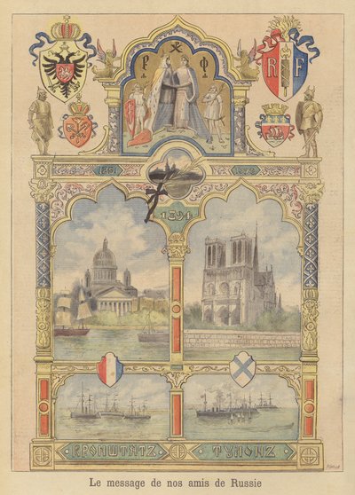 Przesłanie dobrej woli z miasta Sankt Petersburga do Francji autorstwa Fortune Louis Meaulle