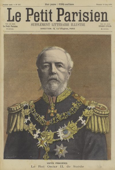 Oskar II, król Szwecji autorstwa Fortune Louis Meaulle