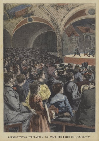 Popularny występ w Sali Festiwalowej Exposition Universelle 1900, Paryż autorstwa Fortune Louis Meaulle