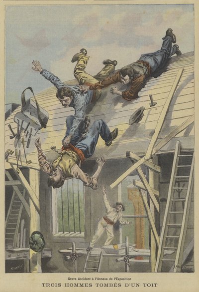 Poważny wypadek na terenie Wystawy Powszechnej 1900 w Paryżu autorstwa Fortune Louis Meaulle