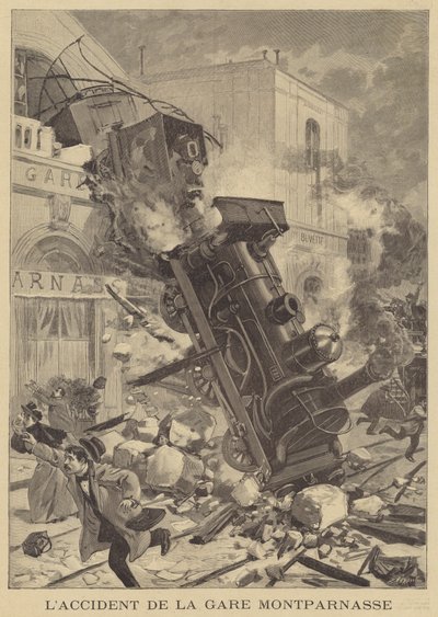 Katastrofa kolejowa na Gare Montparnasse autorstwa Fortune Louis Meaulle