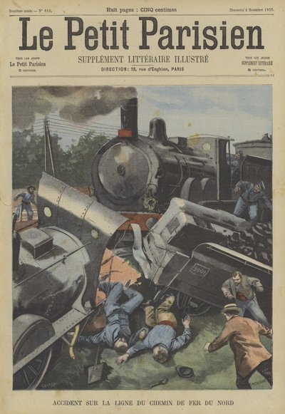 Katastrofa kolejowa na Chemin du Fer du Nord we Francji autorstwa Fortune Louis Meaulle