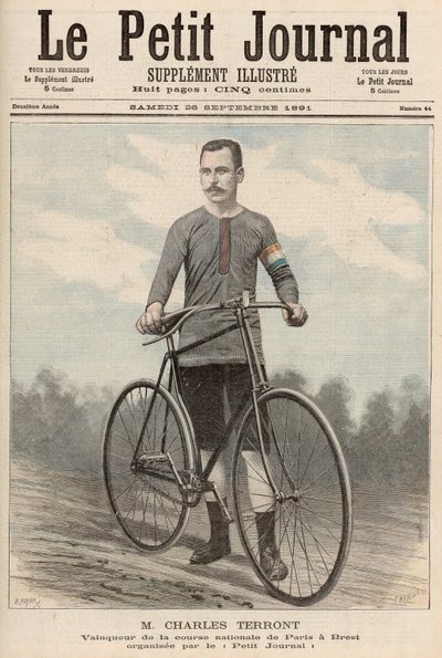 Charles Terront (1857-1932) z „Le Petit Journal”, 26 września 1891 r. autorstwa Fortune Louis Meaulle and Henri Meyer