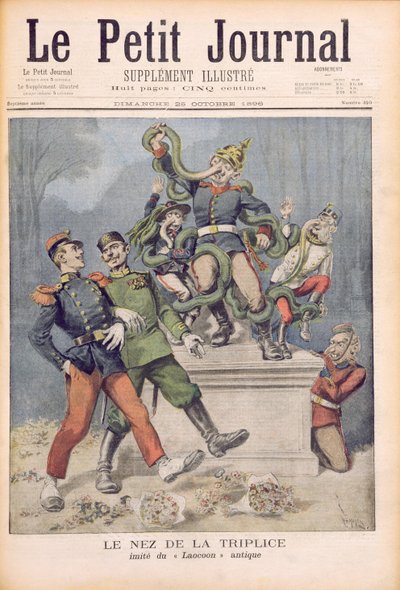 Nos aliantów, według Laokoona, z „Le Petit Journal”, 25 października 1896 r. autorstwa Fortune Louis Meaulle and Henri Meyer