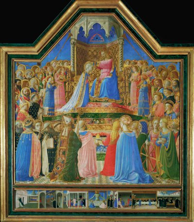 Koronacja Dziewicy, namalowana dla dominikanów ... autorstwa Fra (c.1387-1455) Angelico
