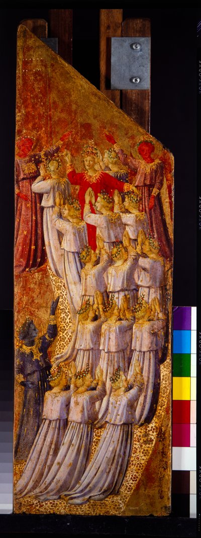Dwa panele z Sądu Ostatecznego przedstawiające wejście do nieba i zejście do piekła (panel) autorstwa Fra (c.1387 1455) Angelico